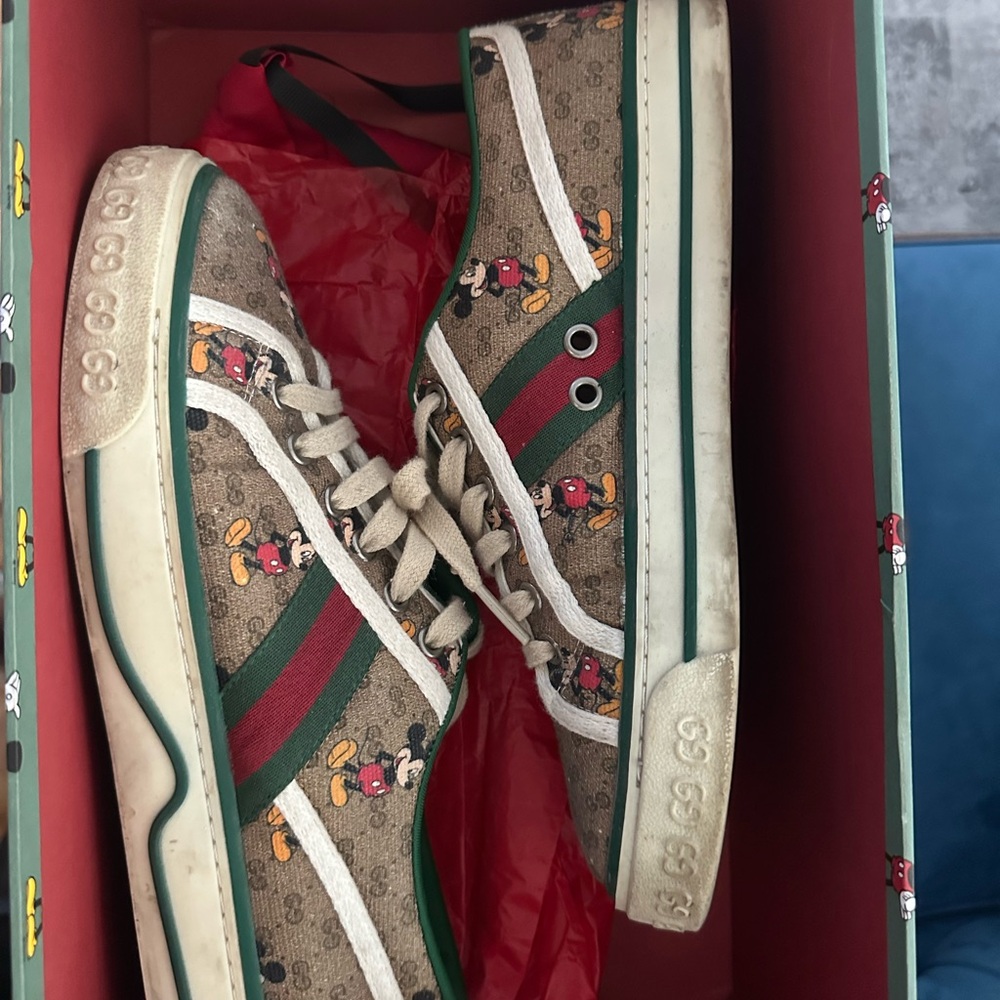 Gucci Brown and Green Sneakers High-Top
